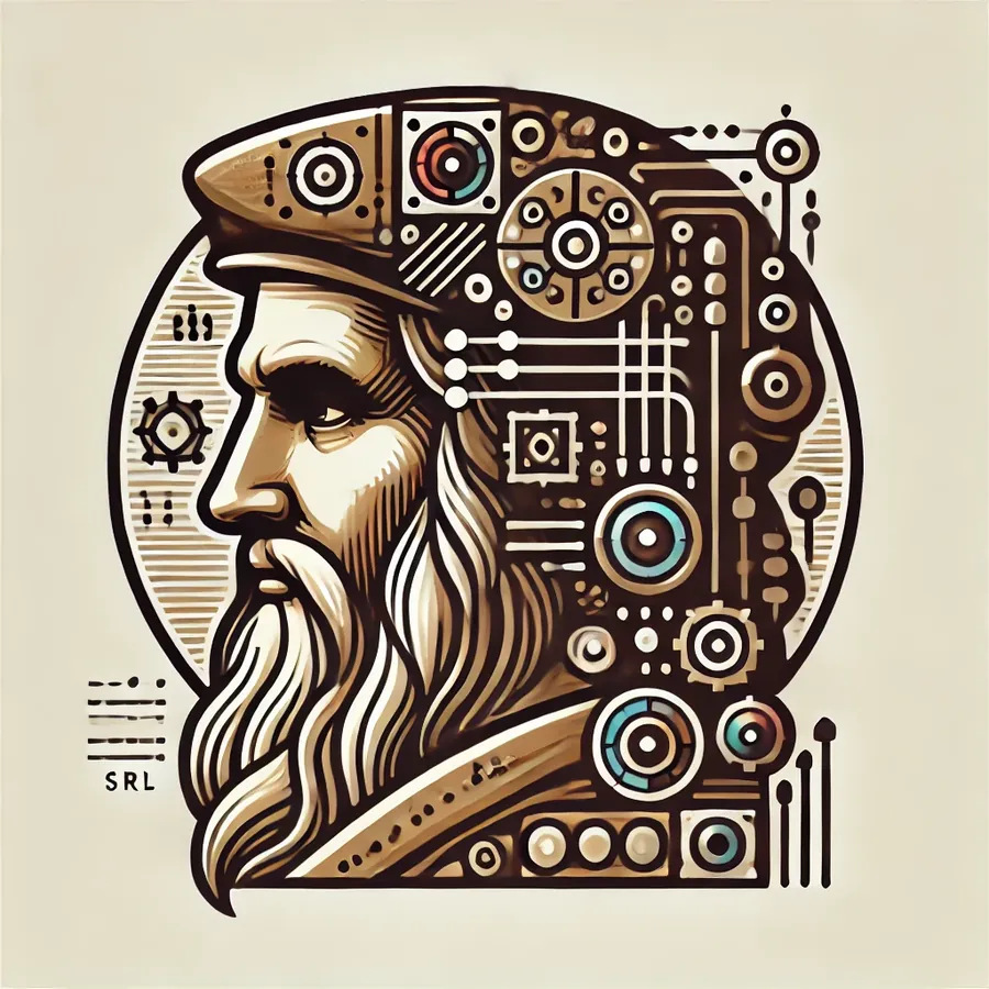 Il profilo di Leonardo che a meta' diventa un circuito