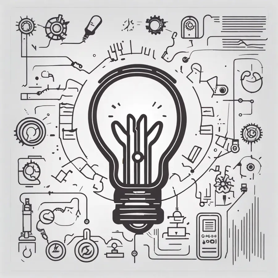 Disegno tecnico di una lampadina