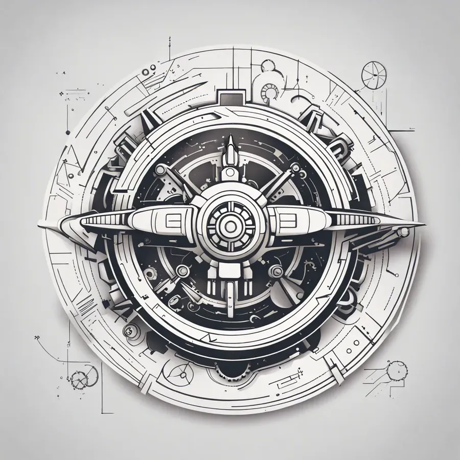 Disegno tecnico di un meccanismo